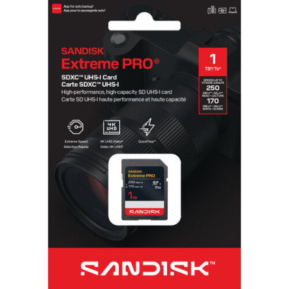 Карта Памяти Sandisk 1TB SDXC Extreme PRO UHS-I (250R/170W) (SDSDXXJ1T00G)