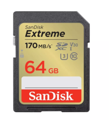 Карта памяти SanDisk Extreme SDXC UHS-I Class 3 V30 170/80 MB/s 64GB (SDSDXV2-064G-GNCIN) Карта памяти SanDisk Extreme SDXC UHS-I Class 3 V30 170/80 MB/s 64GB (SDSDXV2-064G-GNCIN)