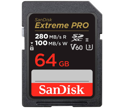 Карта памяти SanDisk Extreme Pro SDXC UHS-II V60 U3 280/100 MB/s 64GB (SDSDXEP-064G-GN4IN)