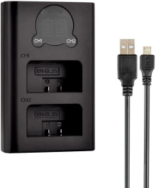 Двойное зарядное устройство для EN-El25 Micro USB и Type-C